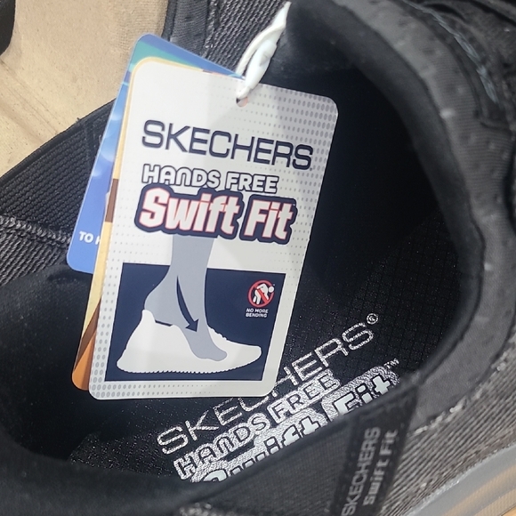 Skechers Men's Black and Gray Swift Fit Sneakers - Picture 2 of 7